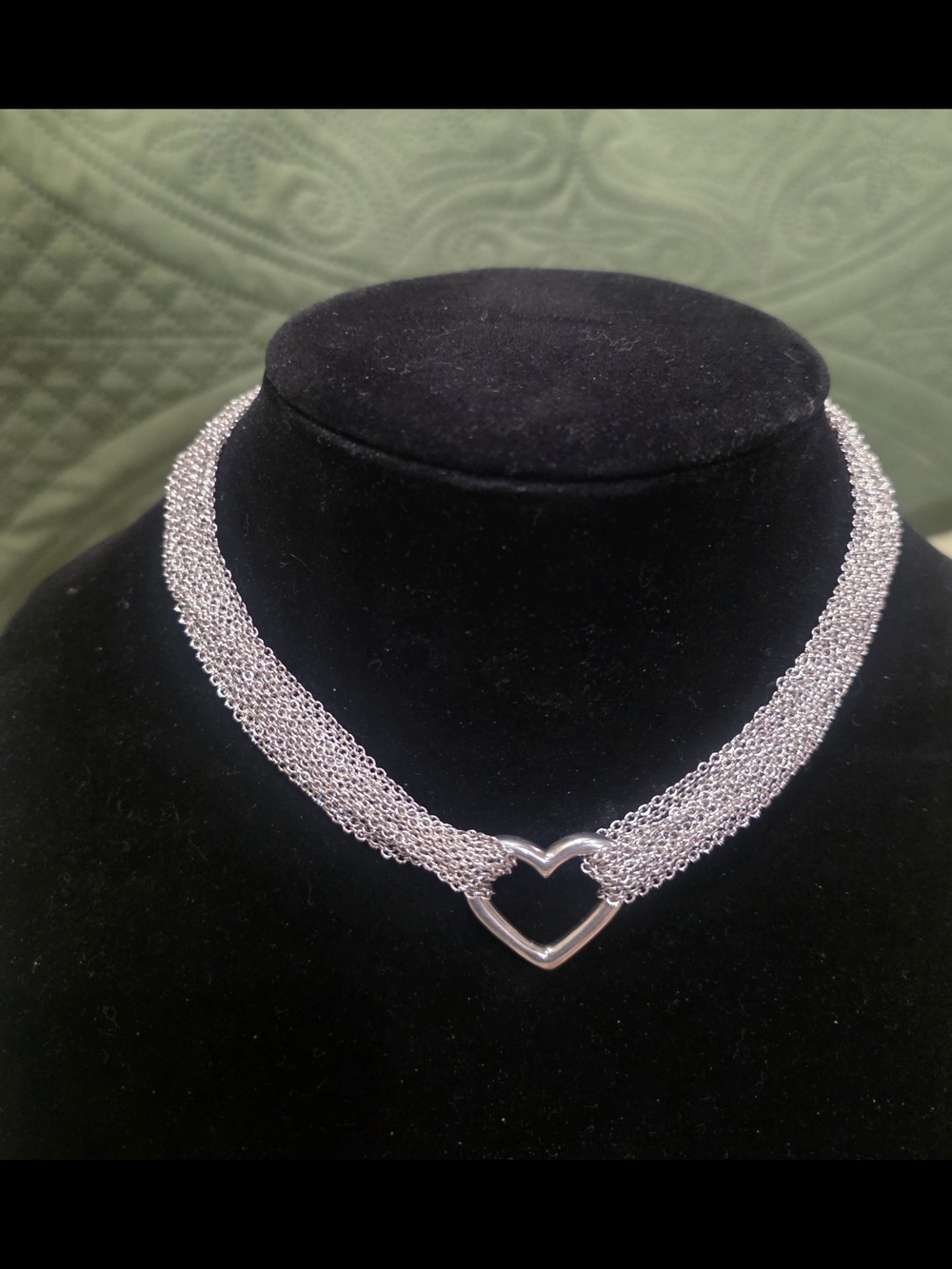 Authenthic Tiffany And Co  Multi-Chain Heart Choker Necklace -